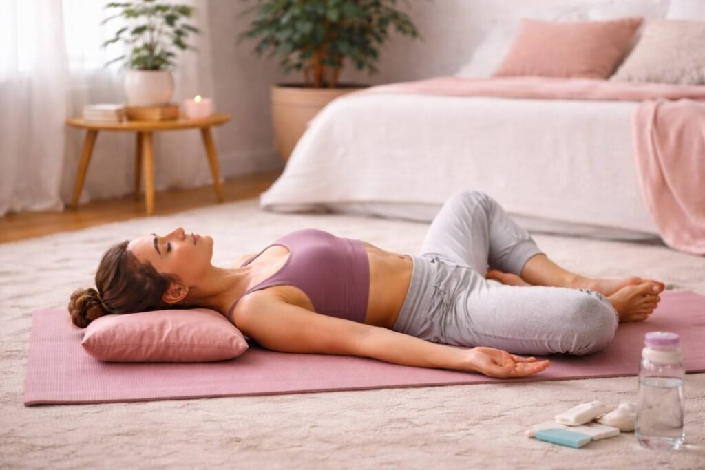 Reclining Bound Angle (Supta Baddha Konasana)