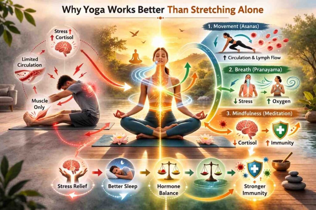 Why Yoga Works Better Than Stretching Alone